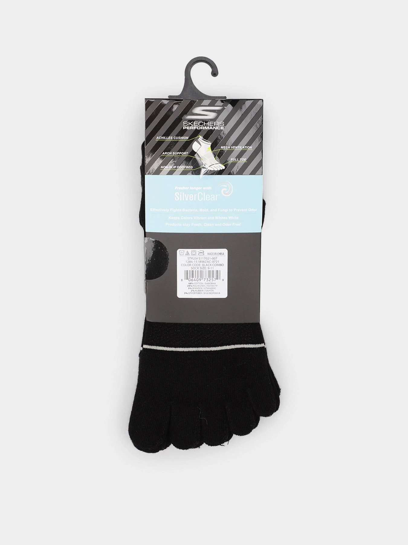Шкарпетки та гольфи Skechers Low Cut Toe Socks модель S117021-007 Фото