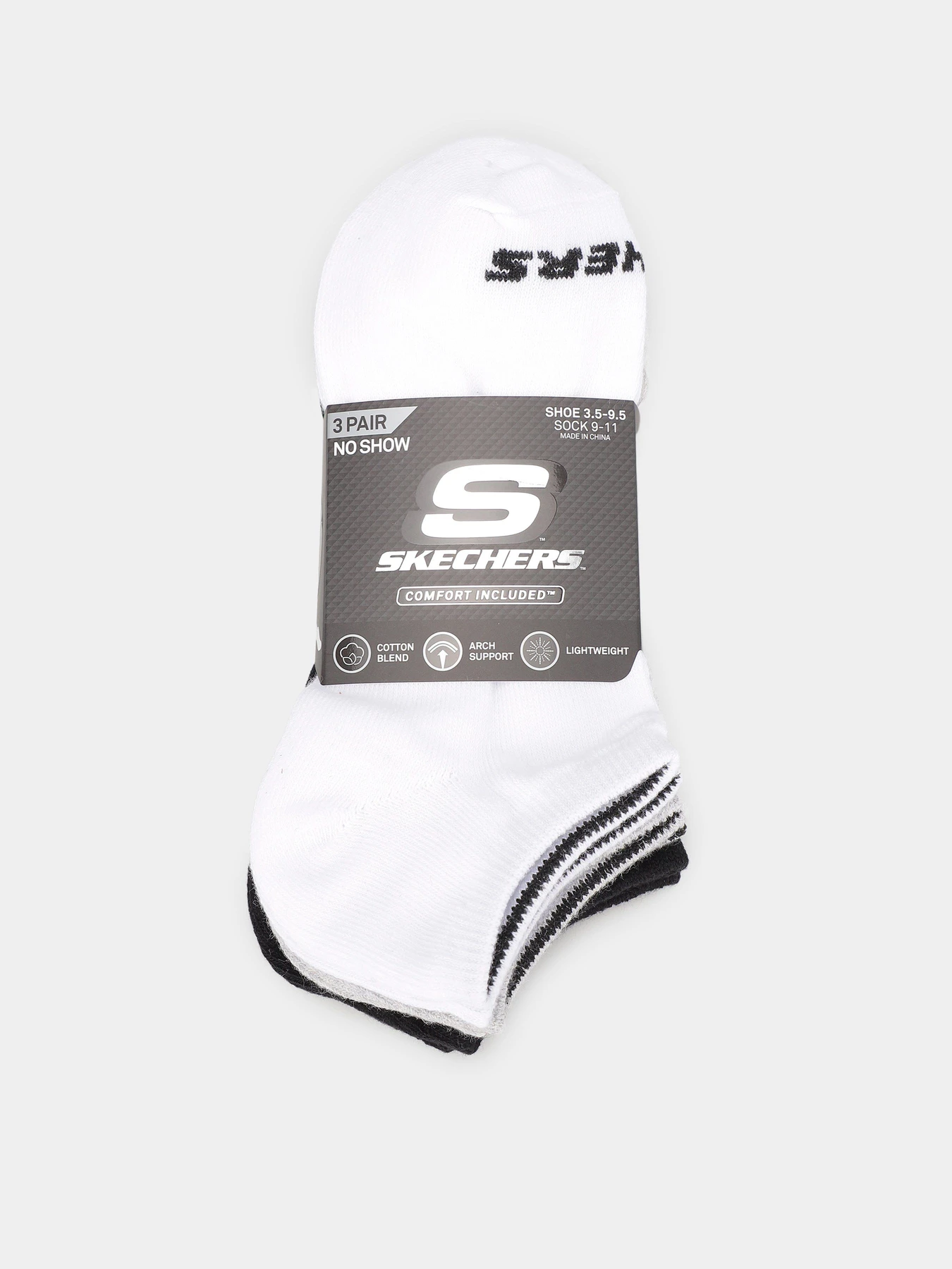 Шкарпетки та гольфи Skechers Comfort Included 3 Pair No Show модель S114041-115 Шкарпетки та гольфи Skechers Comfort Included 3 Pair No Show модель S114041-115 Фото