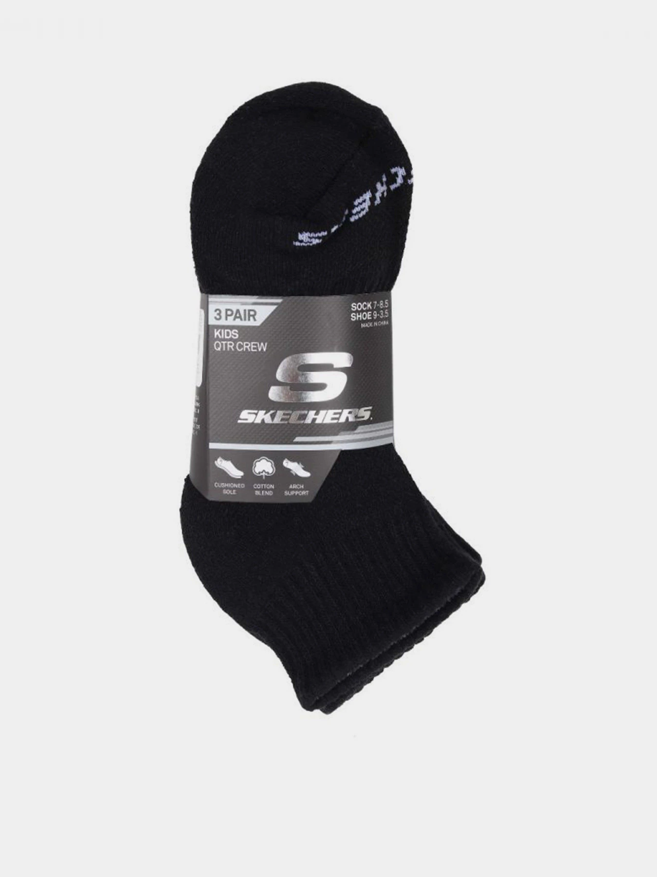 Шкарпетки та гольфи Skechers 3PK 1/2 TERRY QTR CREW модель S111035-001 Фото