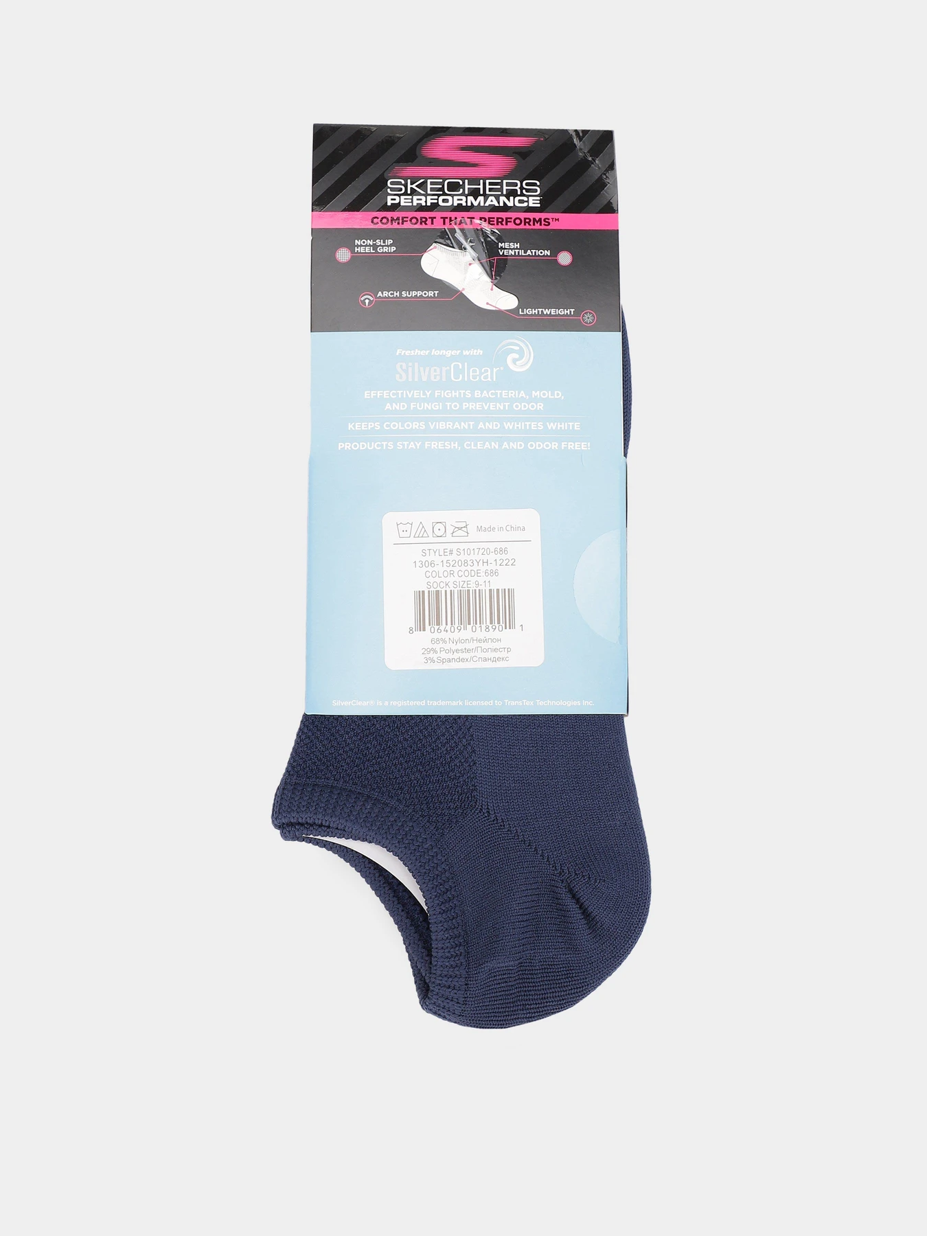 Носки и гольфы Skechers 3PK MICROFIBER NON TERRY NO SH модель S101720-686 Фото