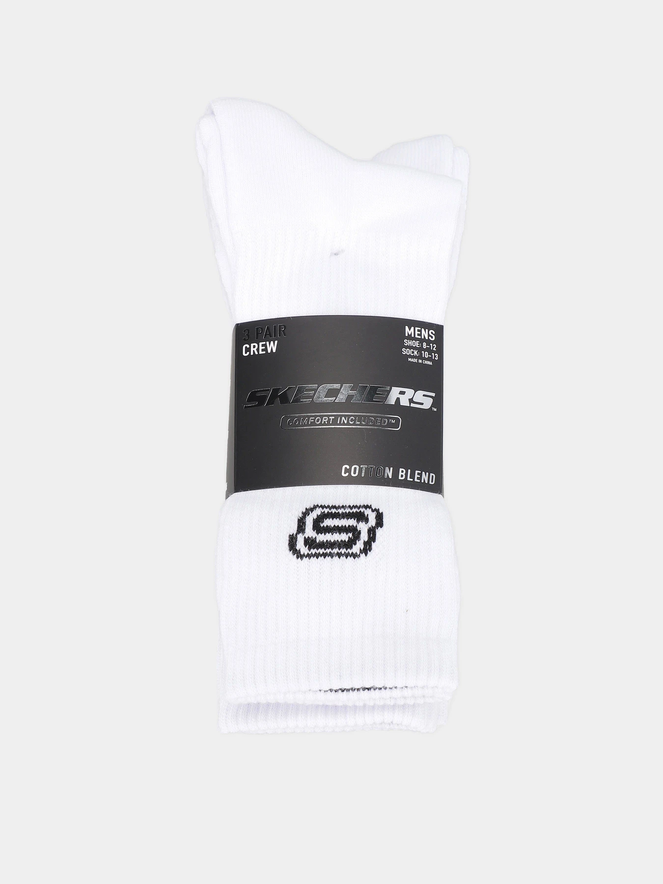 Шкарпетки та гольфи Skechers 3PK 1/2 TERRY RIBBED CREW модель S117454-100 Шкарпетки та гольфи Skechers 3PK 1/2 TERRY RIBBED CREW модель S117454-100 Фото