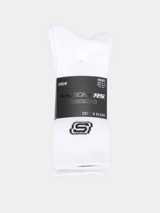 Носки и гольфы Skechers 3PK 1/2 TERRY RIBBED CREW модель S117454-100 Фото