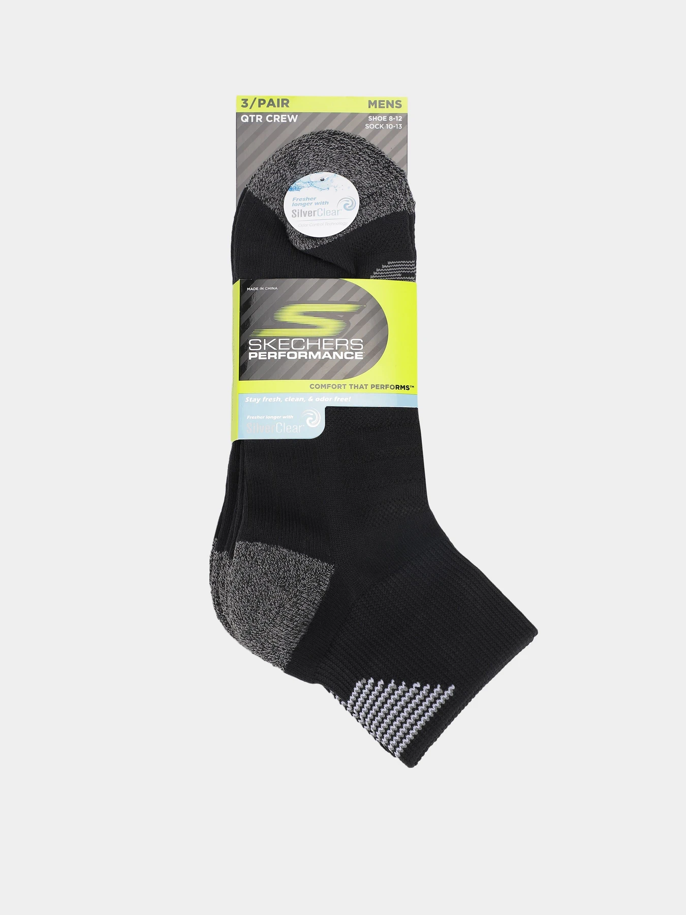 Шкарпетки та гольфи Skechers Performance QTR Crew 43-46 модель S114662-007_ Фото