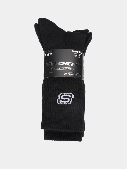 Шкарпетки та гольфи Skechers 3PK WMS CREW SOCKS-BLACK модель S117453-001 Фото