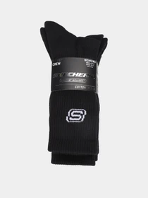 Шкарпетки та гольфи Skechers 3PK WMS CREW SOCKS-BLACK модель S117453-001 Фото