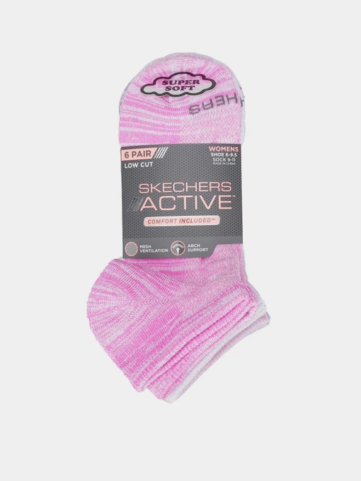Носки и гольфы Skechers 6 Pair Active Super Soft Low Cut 35 - 39,5 модель S108498-688 Фото