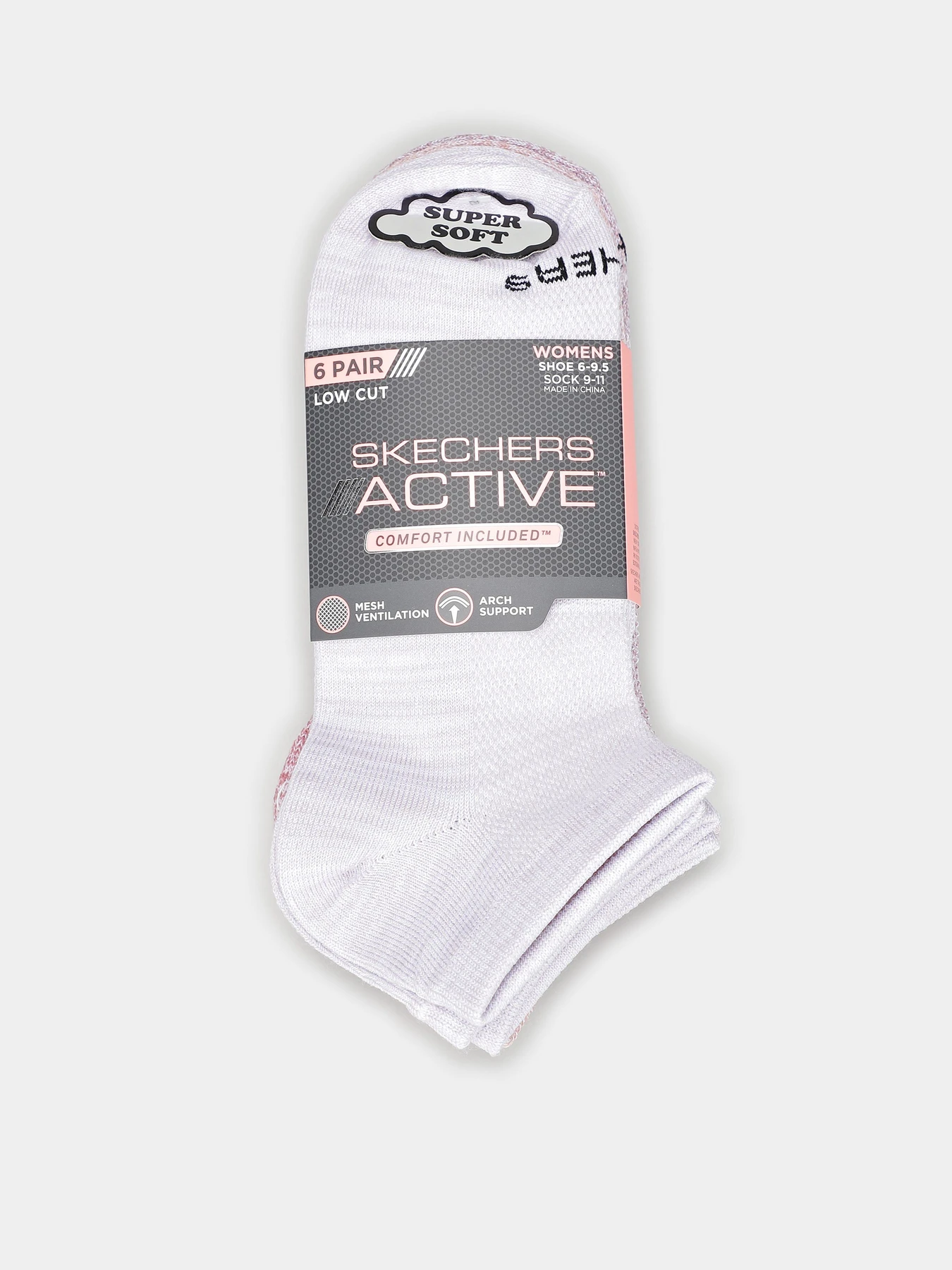 Носки и гольфы Skechers 6 Pair Active Super Soft Low Cut 35 - 39,5 модель S108498-680 Носки и гольфы Skechers 6 Pair Active Super Soft Low Cut 35 - 39,5 модель S108498-680 Фото