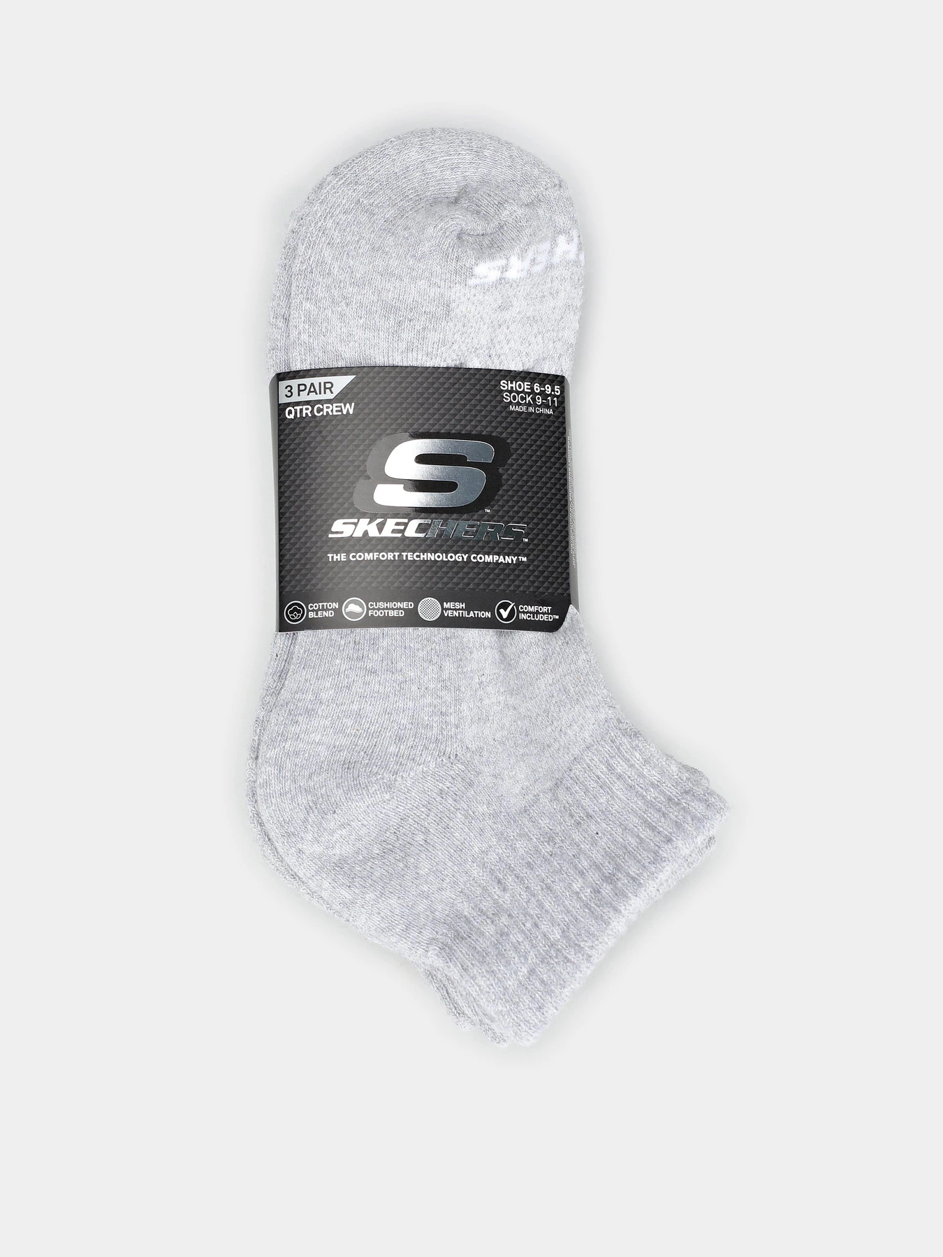 Шкарпетки та гольфи Skechers 3PK 1/2 TERRY QTR CREW модель S111035-039 Фото