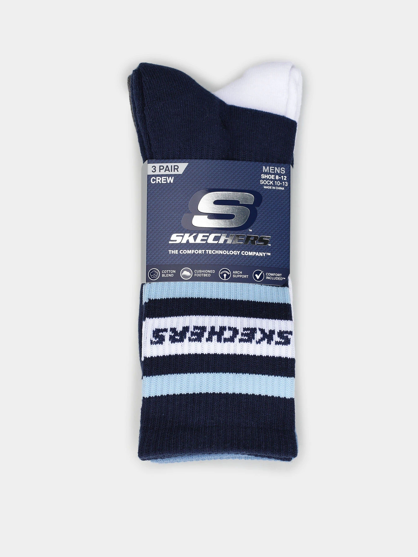 Шкарпетки та гольфи Skechers 3PK 1/2 TERRY CREW модель S600476-412 Шкарпетки та гольфи Skechers 3PK 1/2 TERRY CREW модель S600476-412 Фото