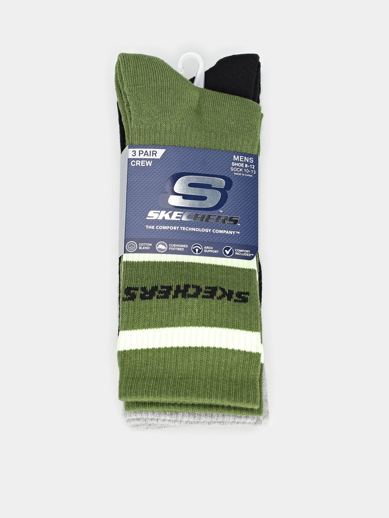 Шкарпетки та гольфи Skechers 3PK 1/2 TERRY CREW модель S600476-315 Шкарпетки та гольфи Skechers 3PK 1/2 TERRY CREW модель S600476-315 Фото