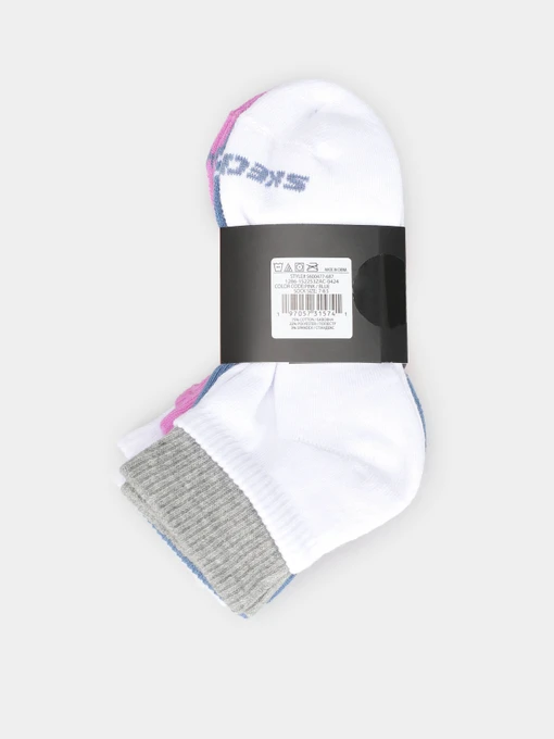 Skechers 3PK 1/2 TERRY QTR CREW Набір шкарпеток колір рожевий фото 2