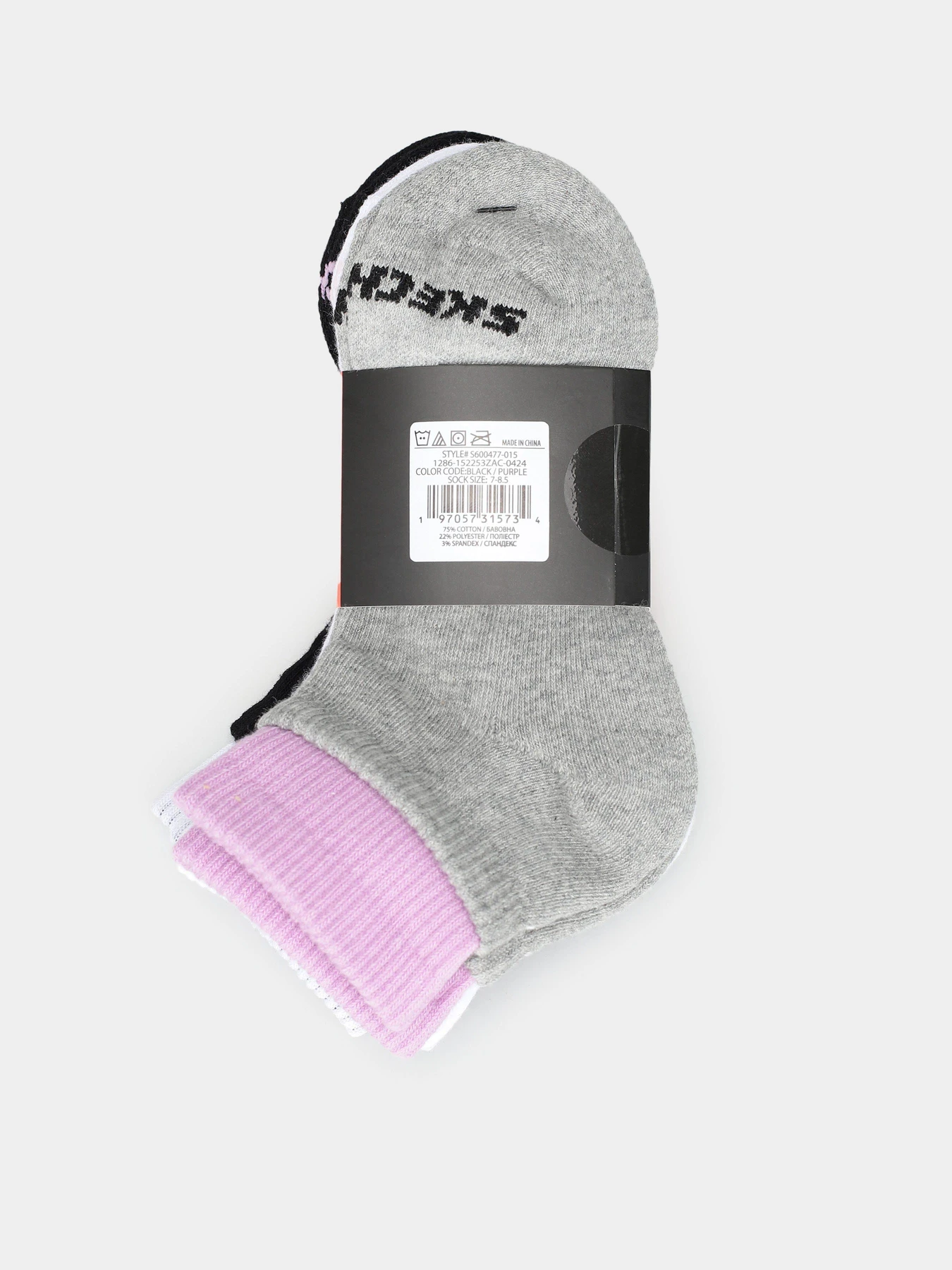 Шкарпетки та гольфи Skechers 3PK 1/2 TERRY QTR CREW модель S600477-015 Шкарпетки та гольфи Skechers 3PK 1/2 TERRY QTR CREW модель S600477-015 Фото