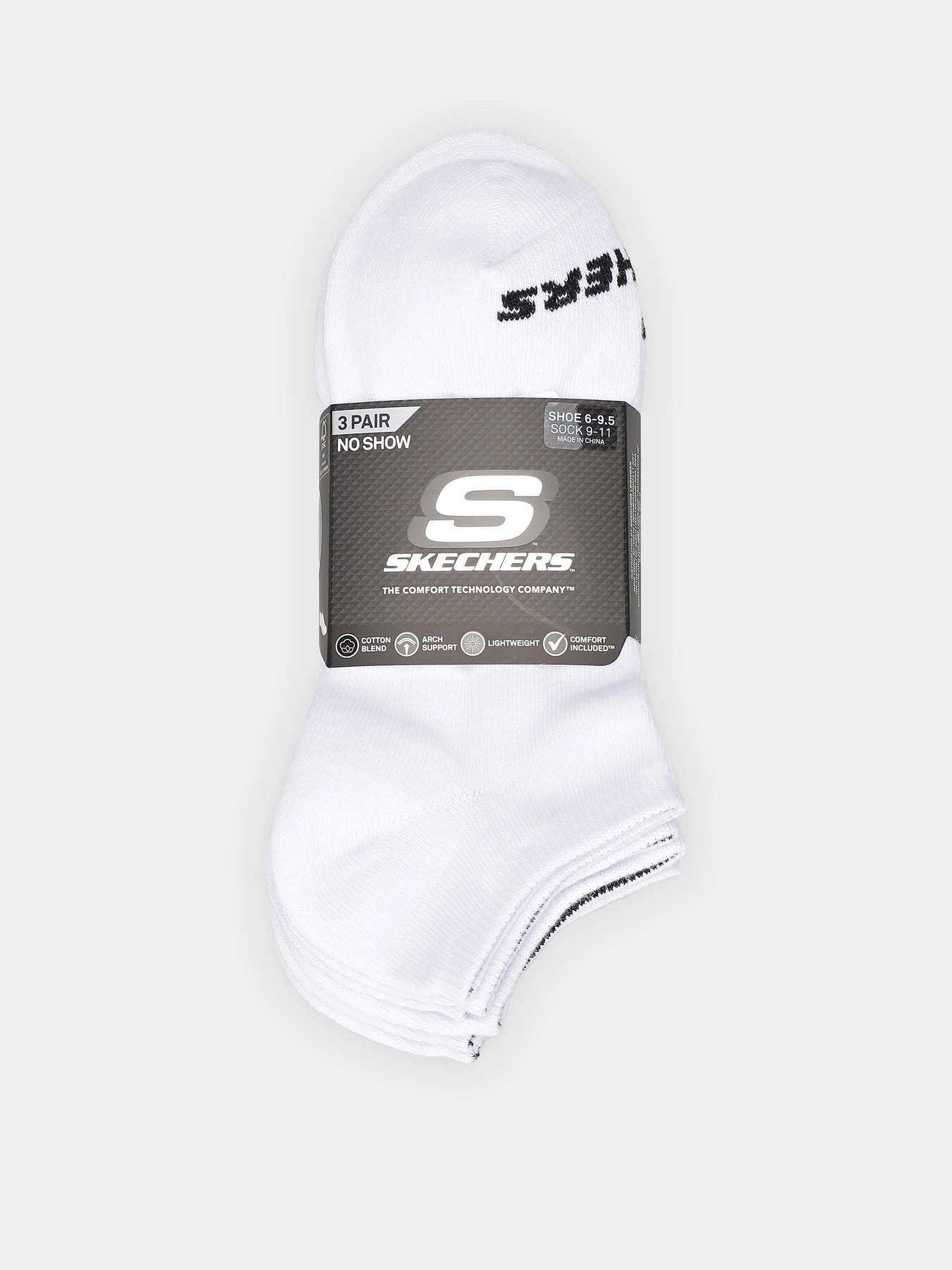 Носки и гольфы Skechers 3PK NON TERRY NO SHOW модель S114041-100-9 Носки и гольфы Skechers 3PK NON TERRY NO SHOW модель S114041-100-9 Фото