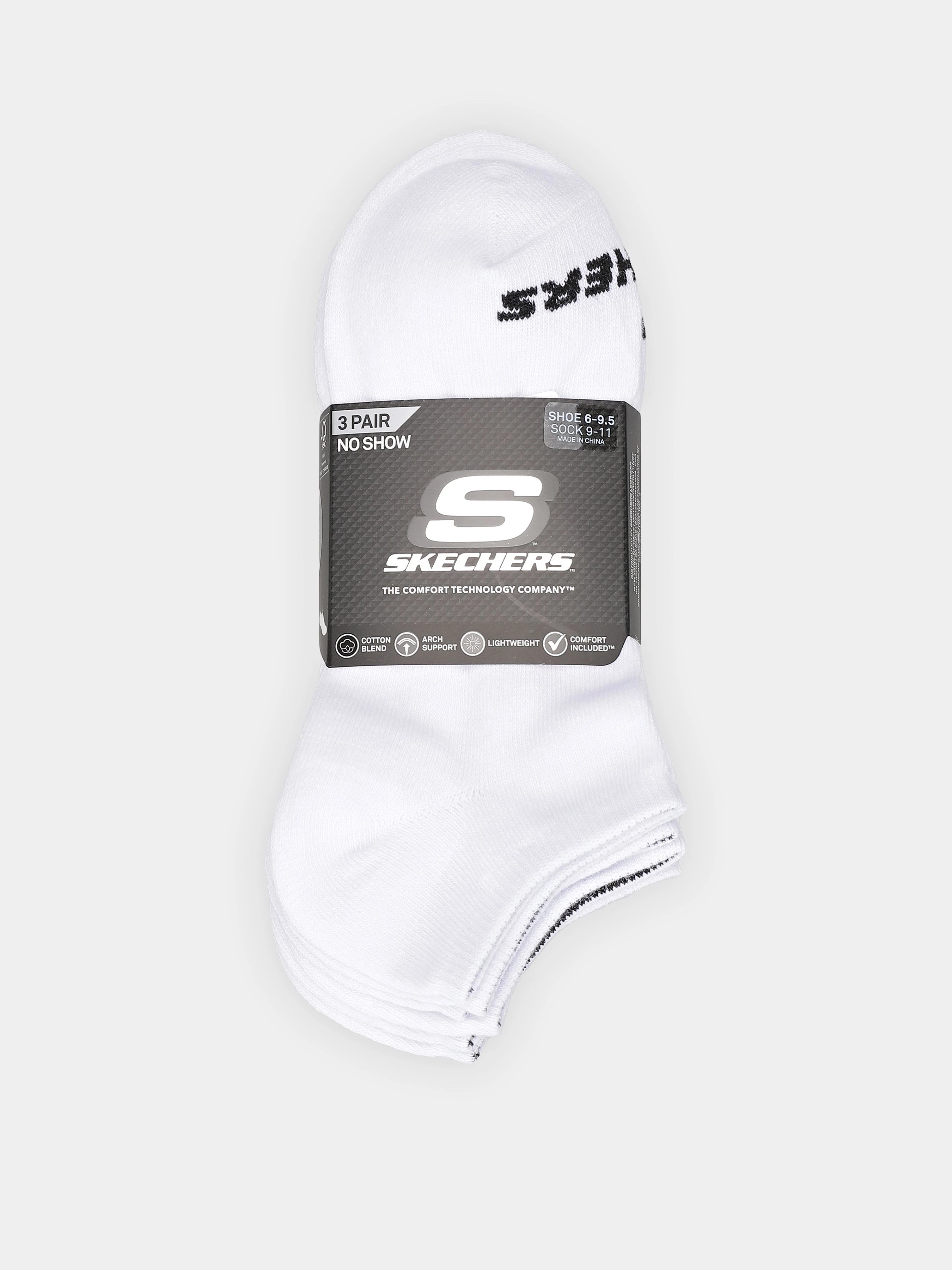Skechers 3PK NON TERRY NO SHOW Набір шкарпеток колір білий