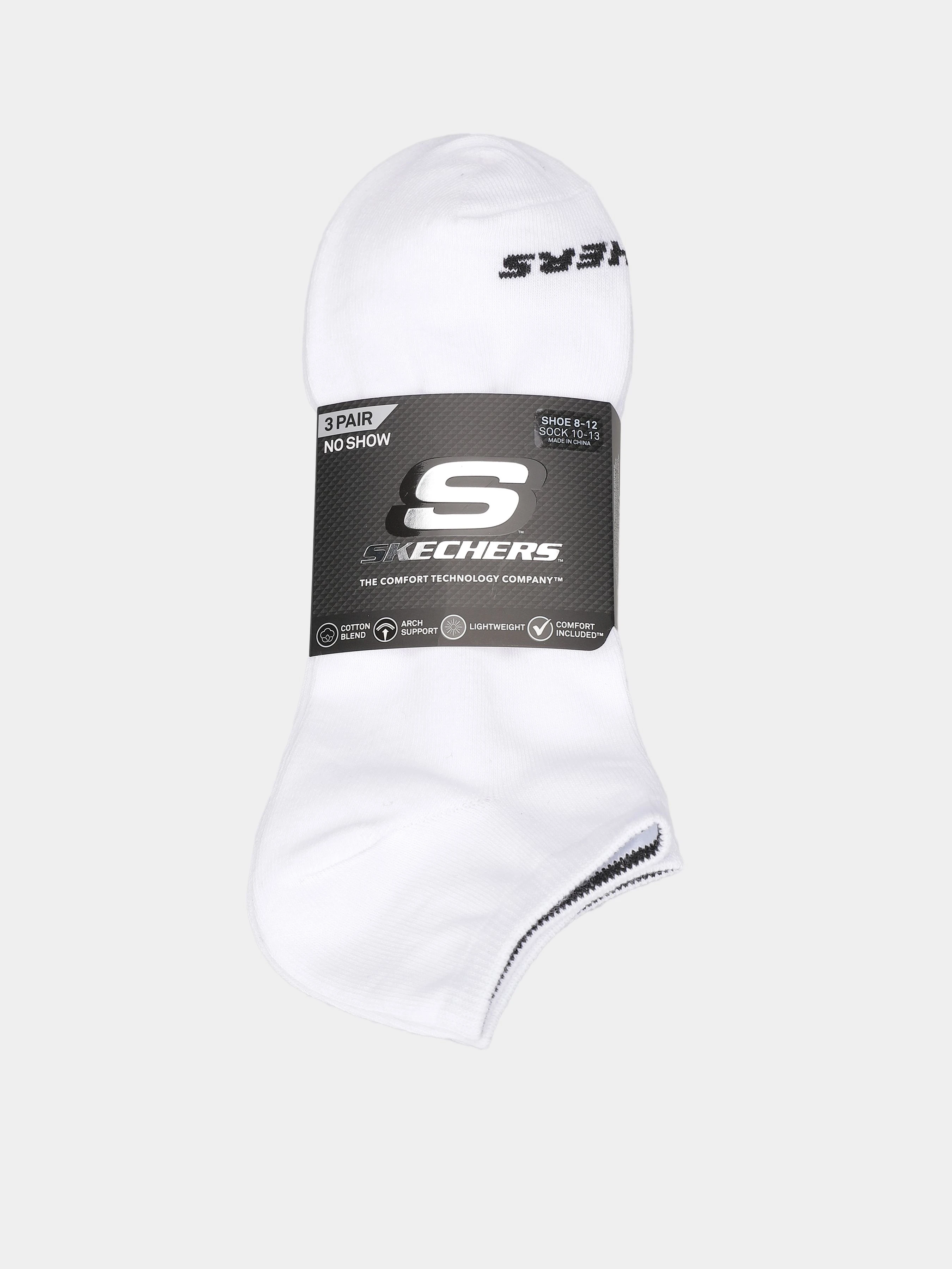Skechers 3PK NON TERRY NO SHOW Набір шкарпеток колір білий