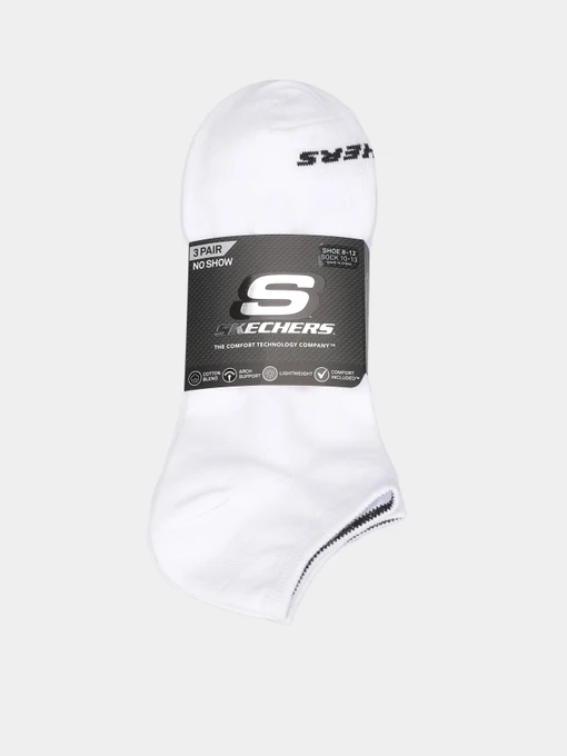 Шкарпетки та гольфи Skechers 3PK NON TERRY NO SHOW модель S114041-100-10 Фото