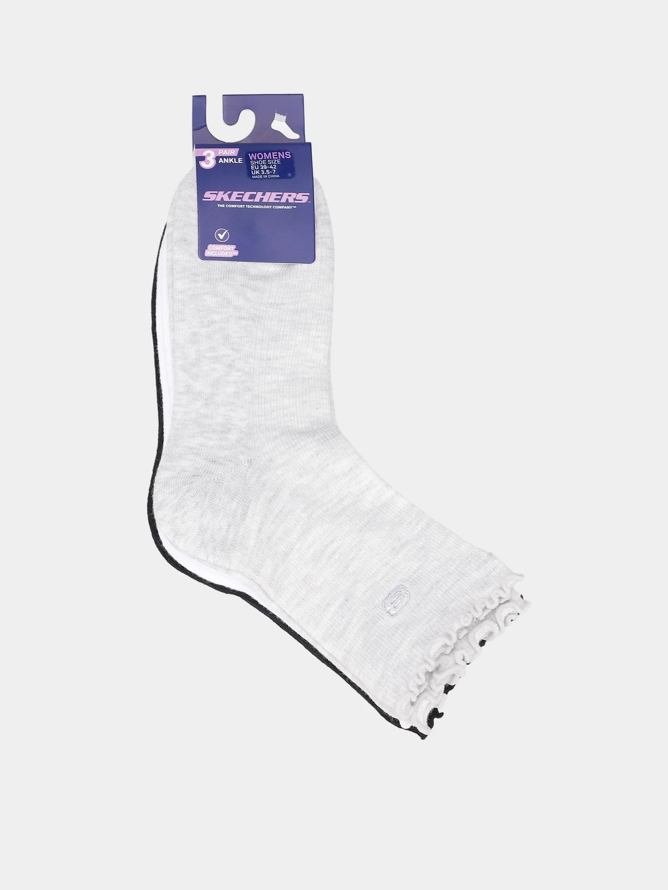 Носки и гольфы Skechers 3PK 1/2 TERRY ANKLET модель S601826-050 Фото
