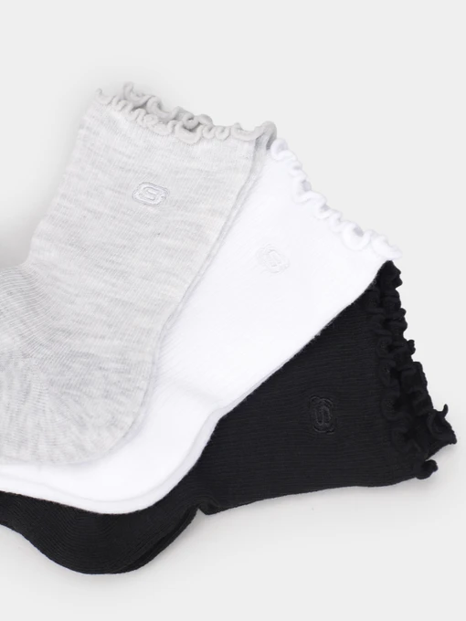 Skechers 3PK 1/2 TERRY ANKLET Набір шкарпеток колір сірий фото 3