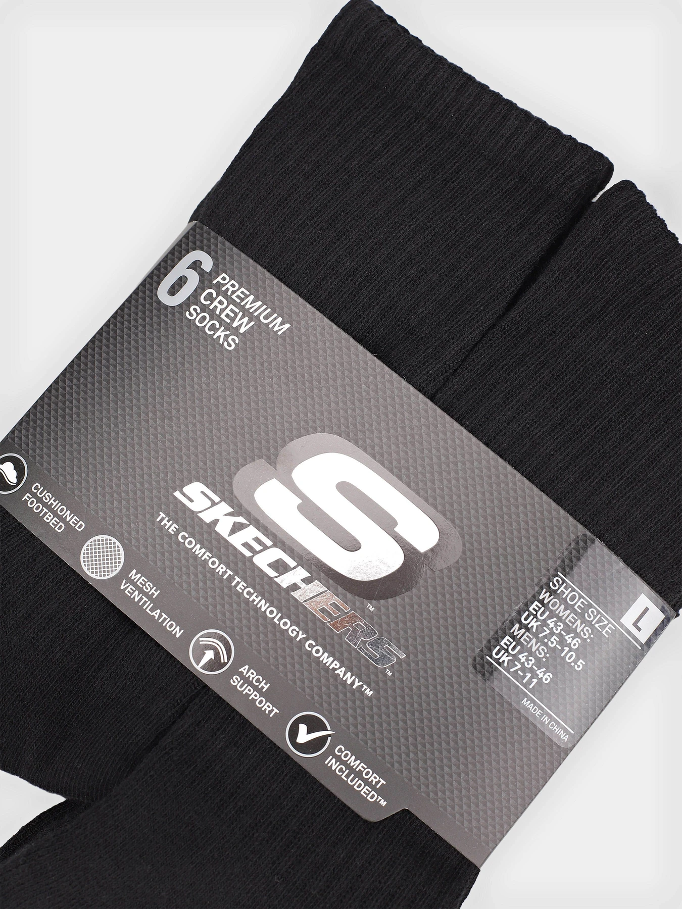 Носки и гольфы Skechers 6PK 1/2 TERRY CREW модель S118220-001 Носки и гольфы Skechers 6PK 1/2 TERRY CREW модель S118220-001 Фото