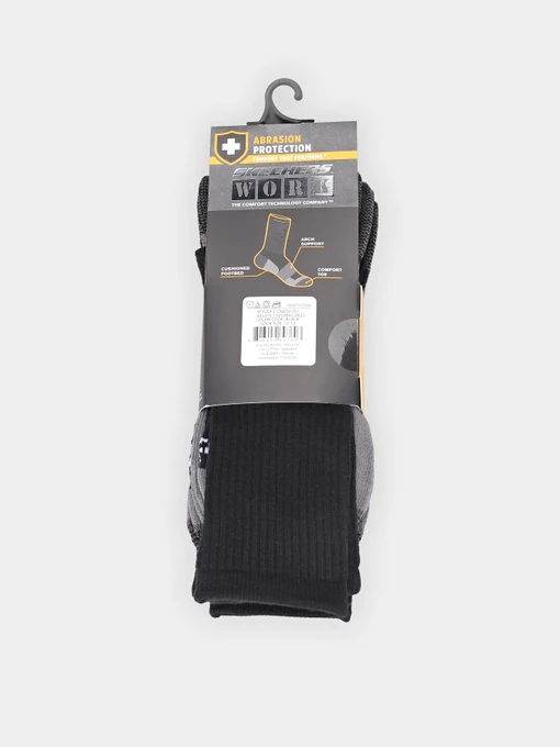 Skechers 3PK 1/2 TERRY CREW Набір шкарпеток колір чорний фото 2