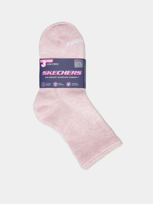 Носки и гольфы Skechers 3PK GIRLS NON TERRY LOW CREW модель S602651-680 Фото