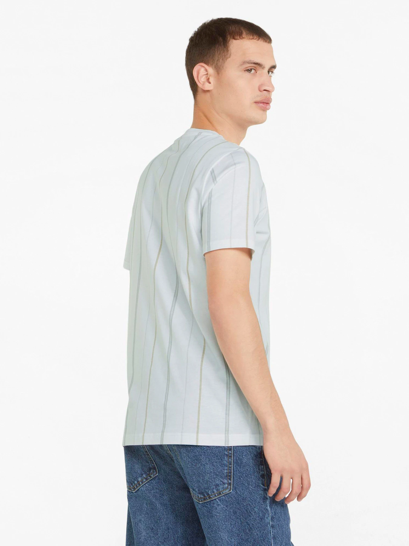 Футболки и поло PUMA Modern Basics Striped модель 84740802 Футболки и поло PUMA Modern Basics Striped модель 84740802 Фото