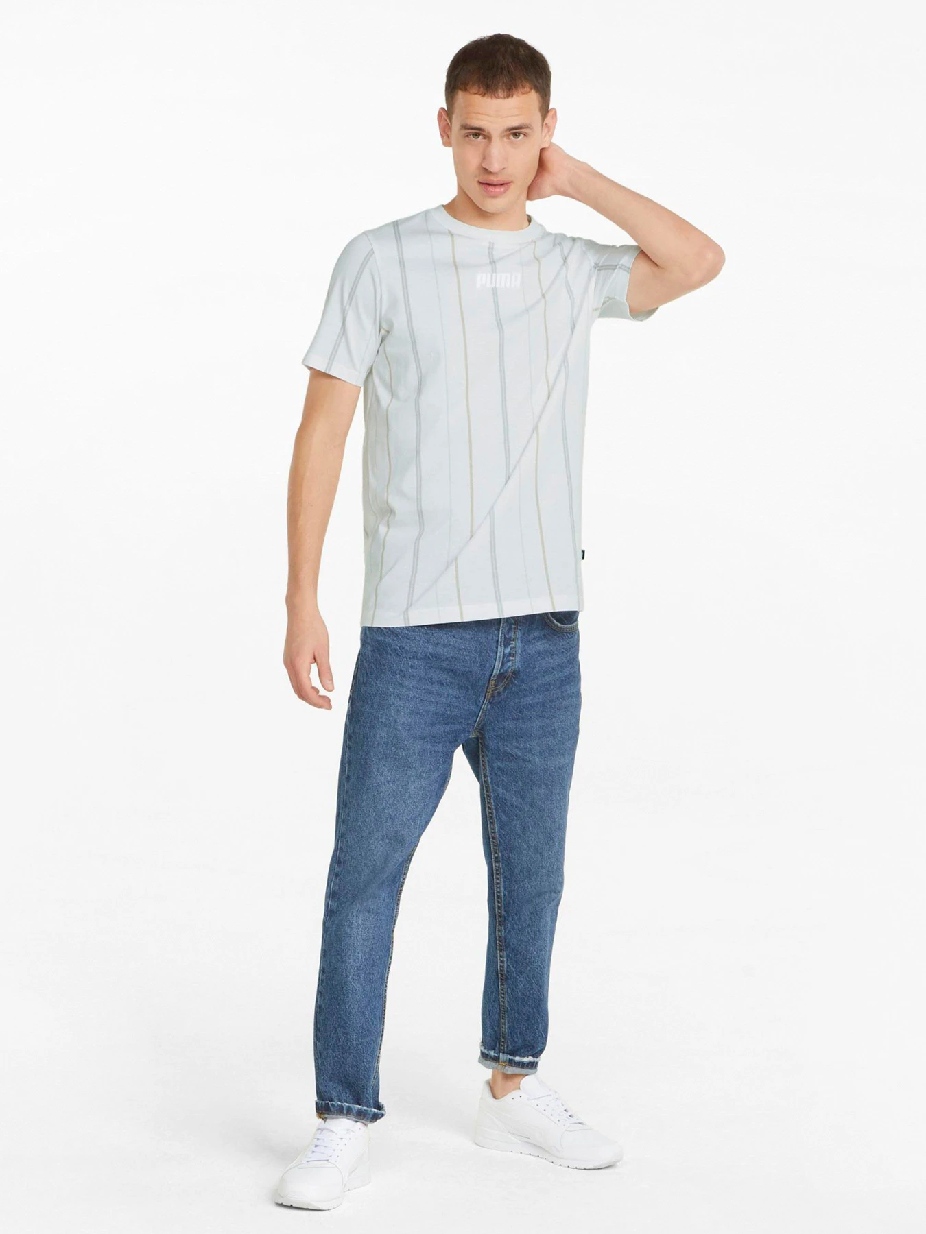 Футболки и поло PUMA Modern Basics Striped модель 84740802 Футболки и поло PUMA Modern Basics Striped модель 84740802 Фото