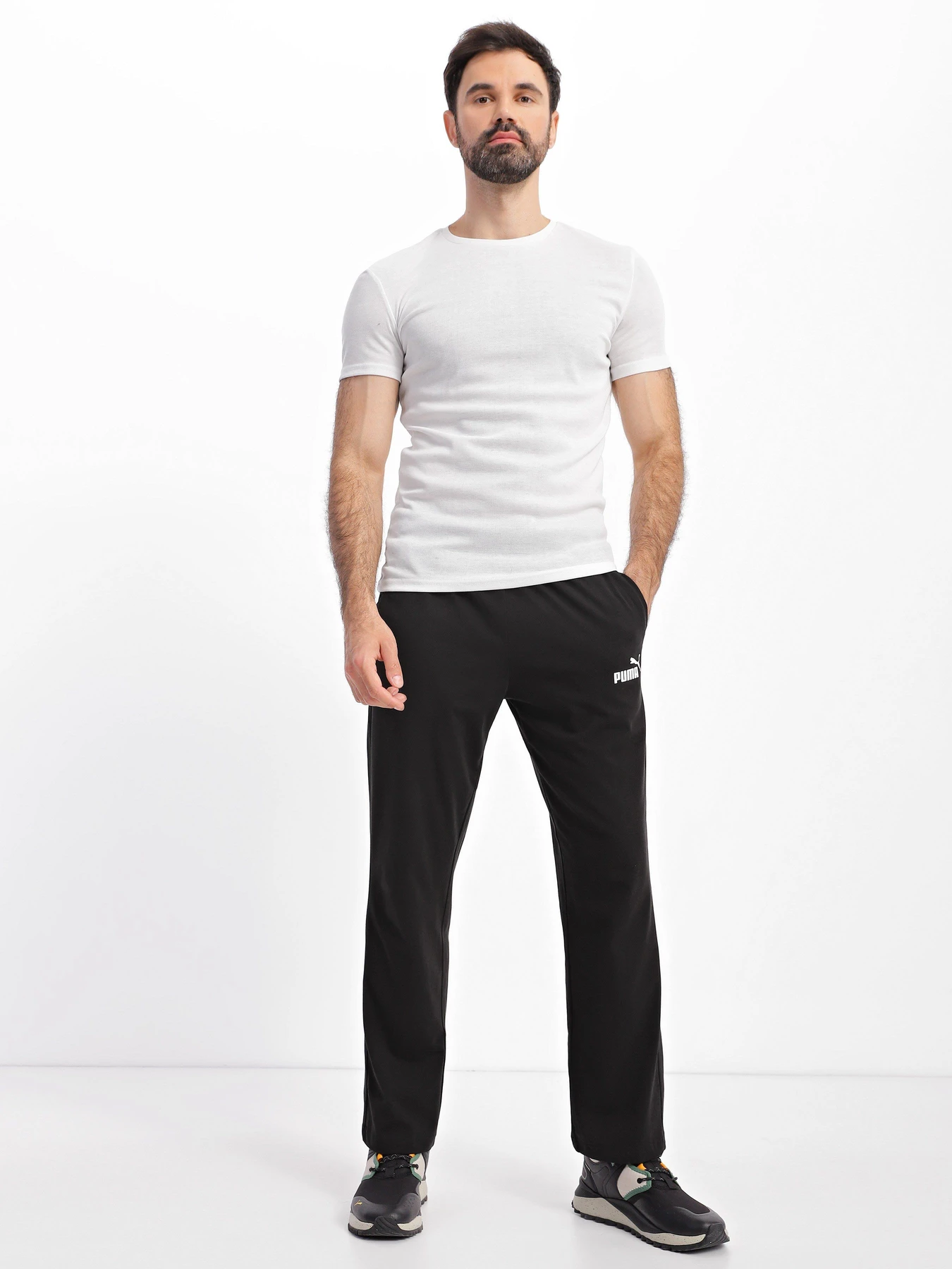 Брюки PUMA ESSENTIALS JERSEY модель 58674701 Брюки PUMA ESSENTIALS JERSEY модель 58674701 Фото