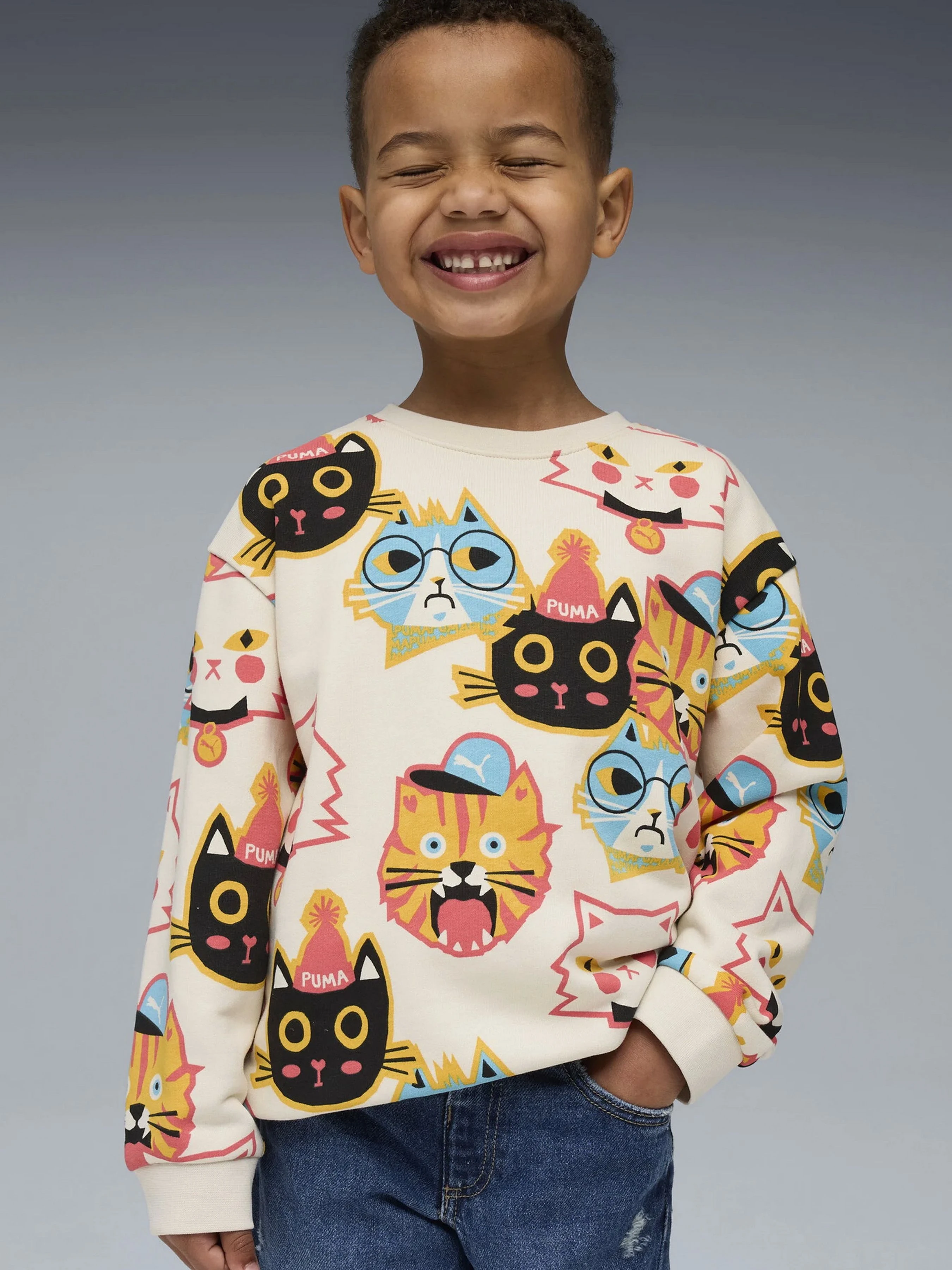 Дитячий Лонгслів PUMA MOODY CAT CREW KIDS