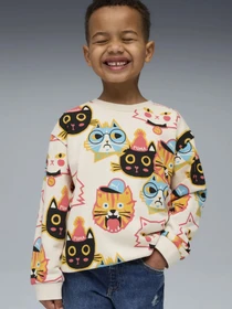 Худі та світшоти PUMA MOODY CAT CREW KIDS модель 63220787 Фото
