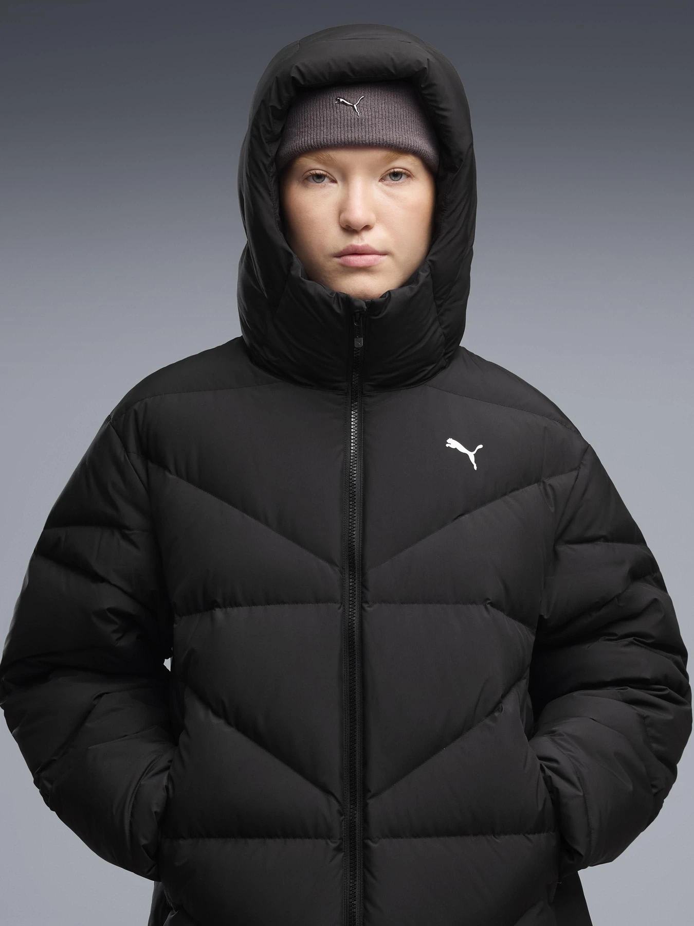 Куртки та дублянки PUMA HOODED DOWN PUFFER COAT модель 69457901 Куртки та дублянки PUMA HOODED DOWN PUFFER COAT модель 69457901 Фото