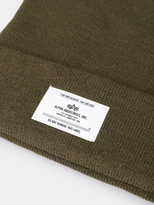 Alpha Industries Essential Beanie Шапка колір зелений фото 3
