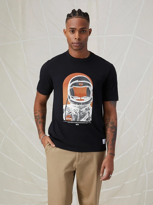 Футболки и поло Alpha Industries NASA Moon модель ETN53001C1_003 Фото