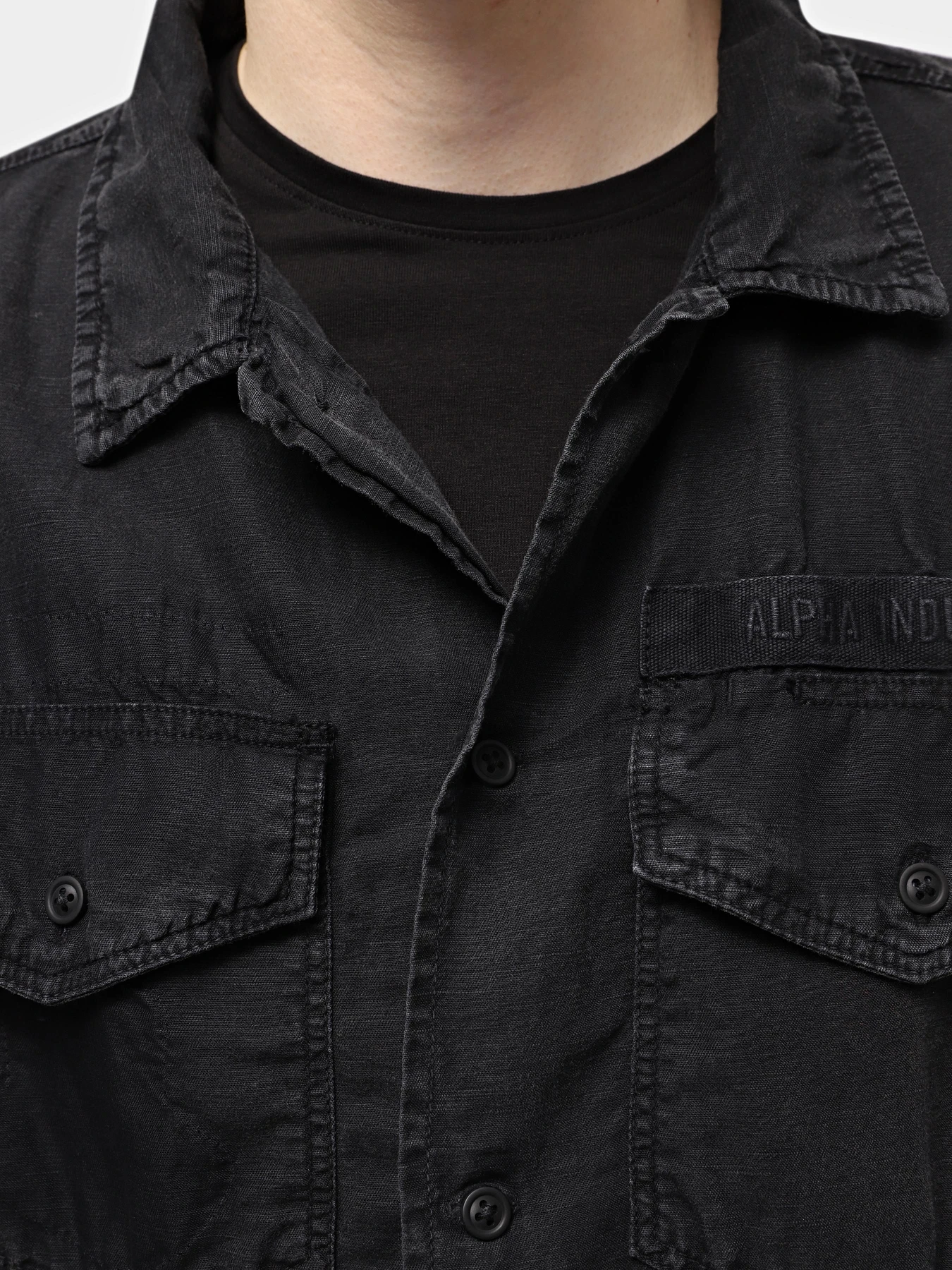 Рубашки Alpha Industries Washed Fatigue Shirt Jacket модель MJS54000CO_001 Рубашки Alpha Industries Washed Fatigue Shirt Jacket модель MJS54000CO_001 Фото