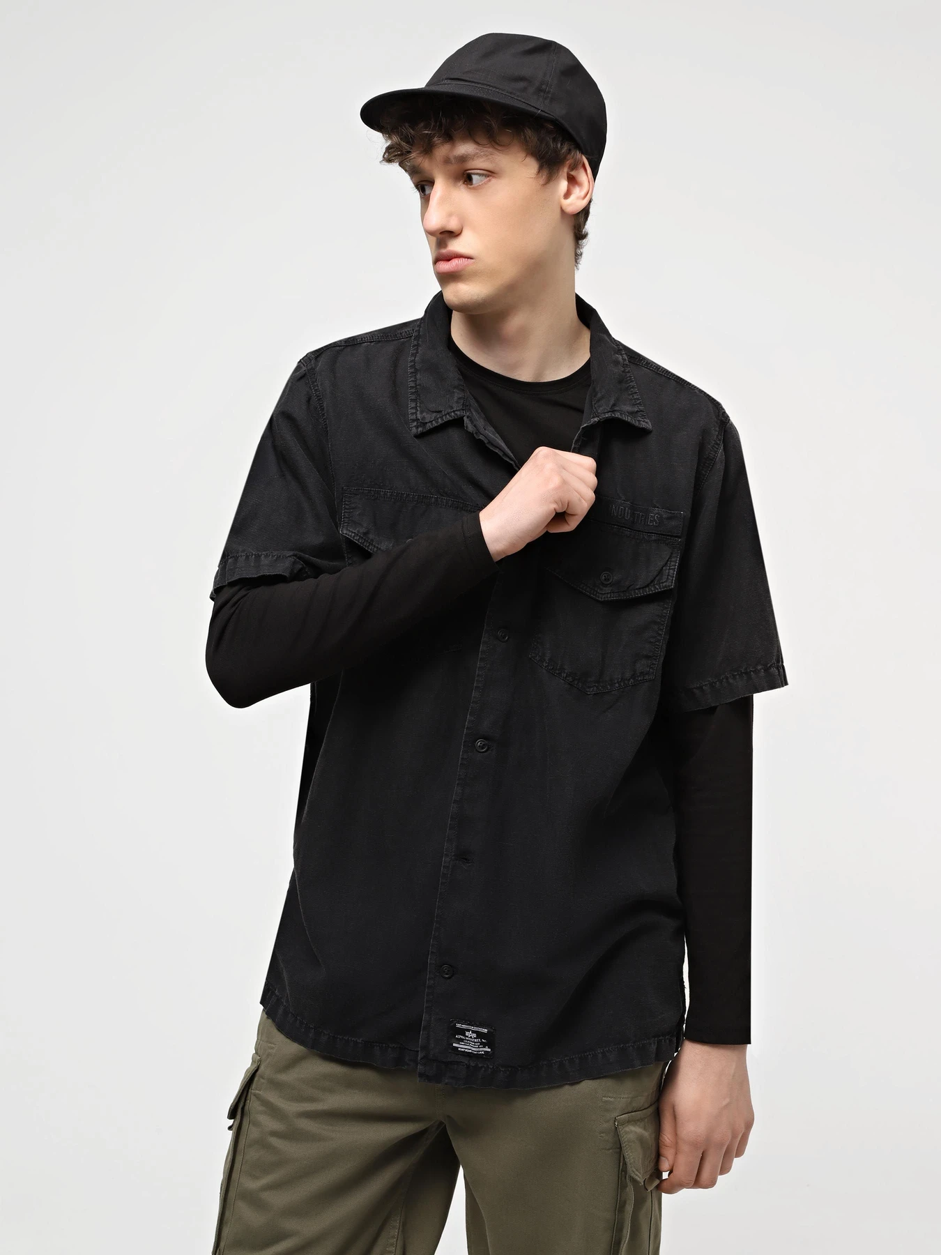 Рубашки Alpha Industries Washed Fatigue Shirt Jacket модель MJS54000CO_001 Рубашки Alpha Industries Washed Fatigue Shirt Jacket модель MJS54000CO_001 Фото