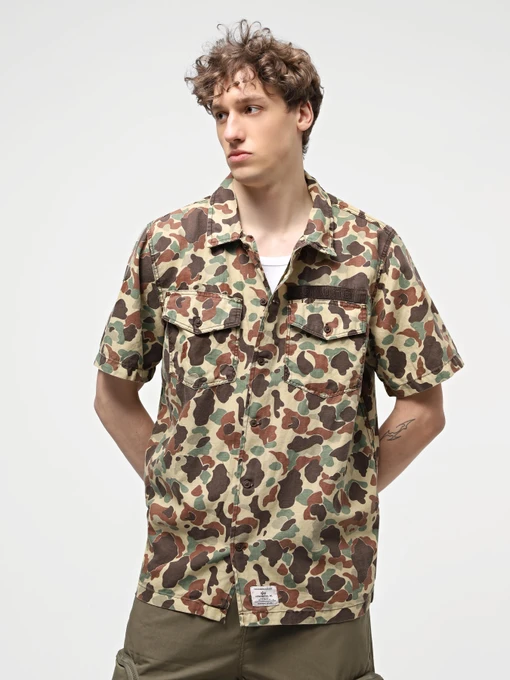 Рубашки Alpha Industries Washed Fatigue Shirt Jacket модель MJS54000CO_939 Фото