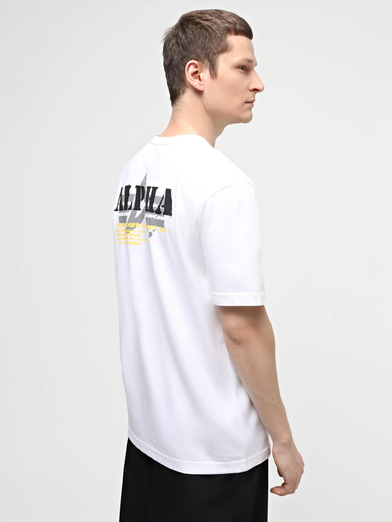 Футболки и поло Alpha Industries Alpha Stencil Tee модель UTA54002PK_100 Фото