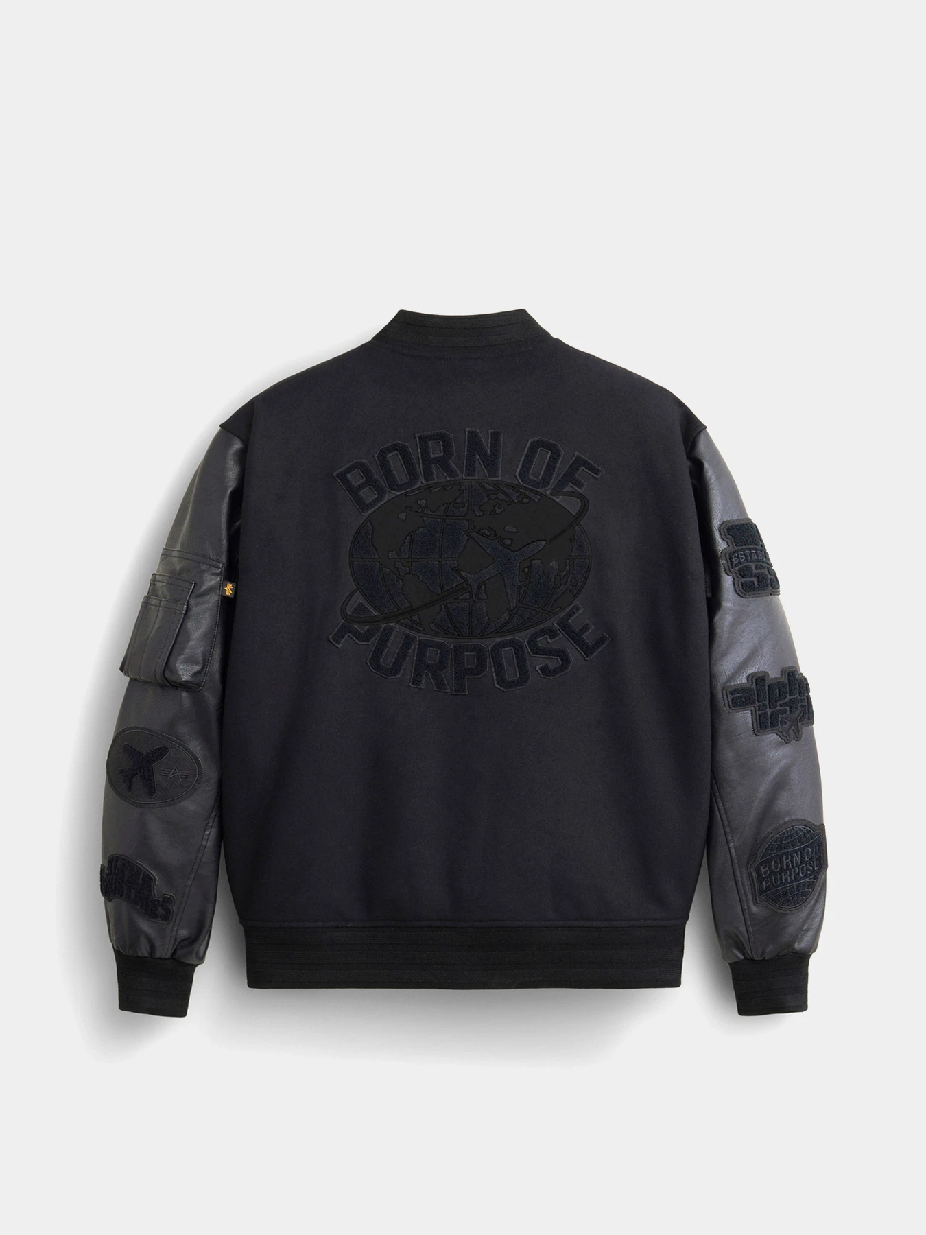Куртки и дубленки Alpha Industries Faux Leather Ma-1 Varsity модель MJL54500C1_001 Куртки и дубленки Alpha Industries Faux Leather Ma-1 Varsity модель MJL54500C1_001 Фото
