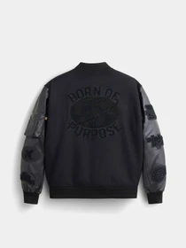 Куртки и дубленки Alpha Industries Faux Leather Ma-1 Varsity модель MJL54500C1_001 Фото