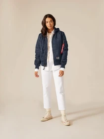 Куртки и дубленки Alpha Industries MA-1 HOODED BATTLEWASH модель UJM51502C1_410 Фото