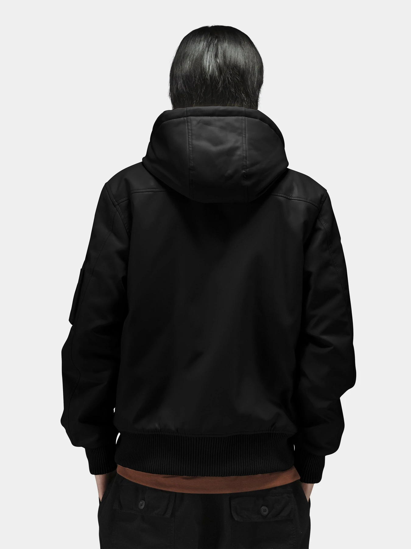 Куртки и дубленки Alpha Industries FAUX LEATHER HOODED RIB FLIGHT модель MJF55501C1_001 Куртки и дубленки Alpha Industries FAUX LEATHER HOODED RIB FLIGHT модель MJF55501C1_001 Фото