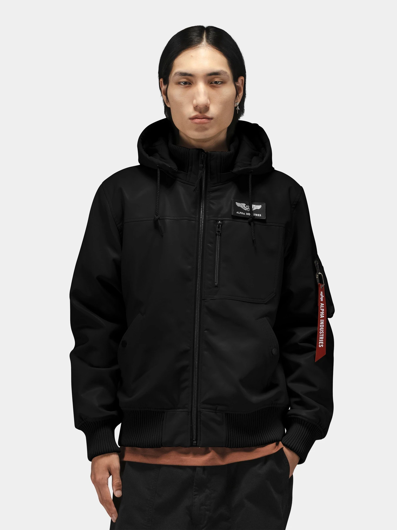 Куртки и дубленки Alpha Industries FAUX LEATHER HOODED RIB FLIGHT модель MJF55501C1_001 Куртки и дубленки Alpha Industries FAUX LEATHER HOODED RIB FLIGHT модель MJF55501C1_001 Фото