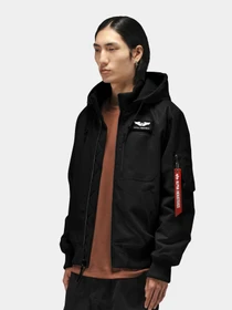 Куртки и дубленки Alpha Industries FAUX LEATHER HOODED RIB FLIGHT модель MJF55501C1_001 Фото