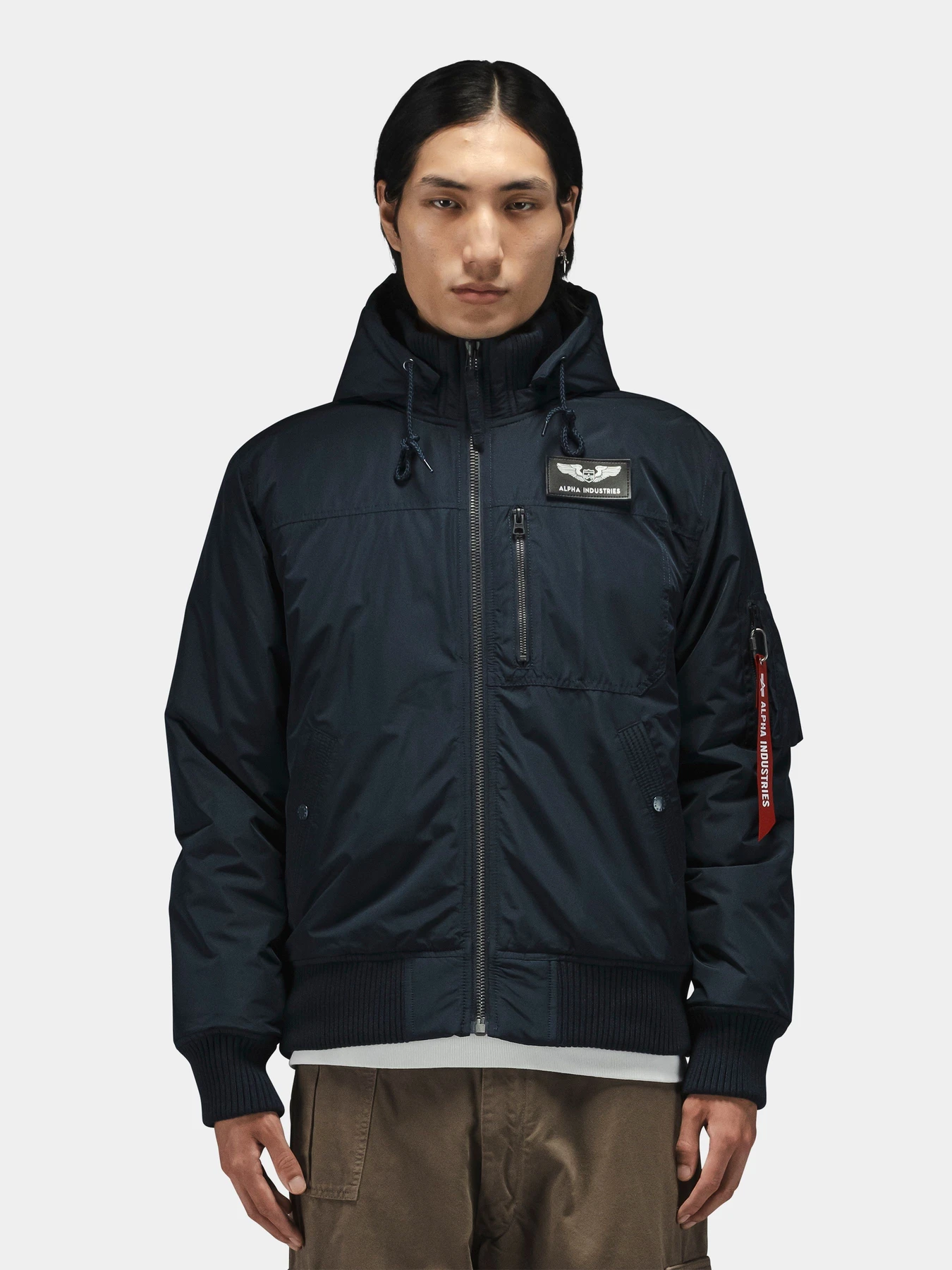 Куртки и дубленки Alpha Industries HOODED RIB FLIGHT JACKET модель MJH55500C1_410 Куртки и дубленки Alpha Industries HOODED RIB FLIGHT JACKET модель MJH55500C1_410 Фото