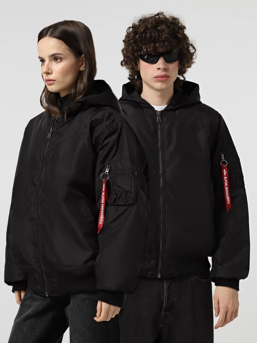Куртки и дубленки Alpha Industries MA-1 HOODED LOGO OXFORD FLIGHT модель MJM55511C1_001 Фото