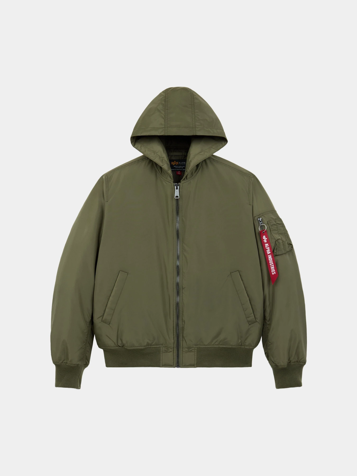 Куртки та дублянки Alpha Industries MA-1 HOODED LOGO OXFORD FLIGHT модель MJM55511C1_359 Куртки та дублянки Alpha Industries MA-1 HOODED LOGO OXFORD FLIGHT модель MJM55511C1_359 Фото