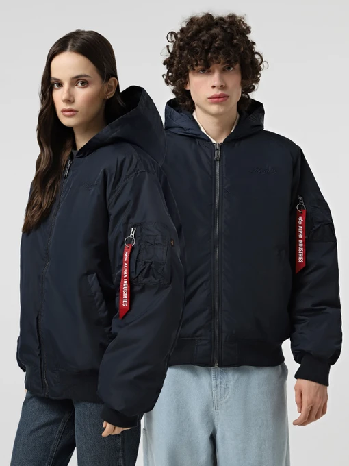 Куртки и дубленки Alpha Industries MA-1 HOODED LOGO OXFORD FLIGHT модель MJM55511C1_410 Фото