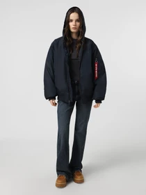 Куртки и дубленки Alpha Industries MA-1 HOODED LOGO OXFORD FLIGHT модель MJM55511C1_410 Фото