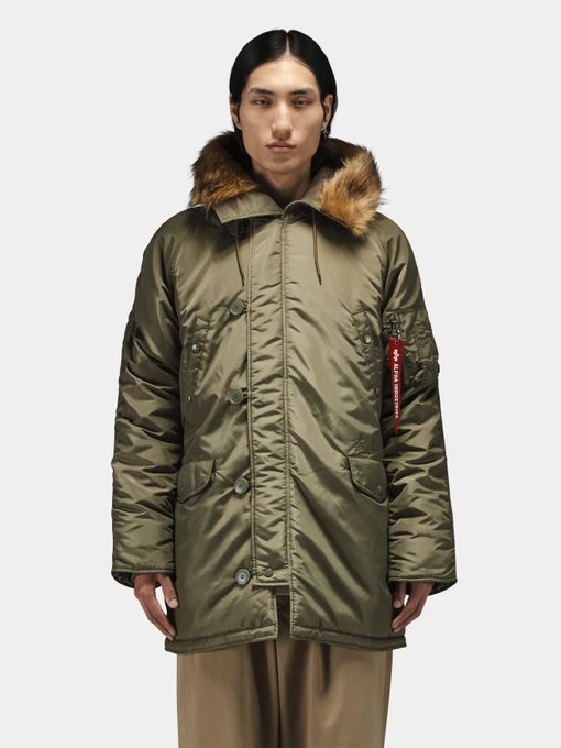 Куртки и дубленки Alpha Industries N-3B LOGO OXFORD PARKA модель MJN55506C1_359 Фото