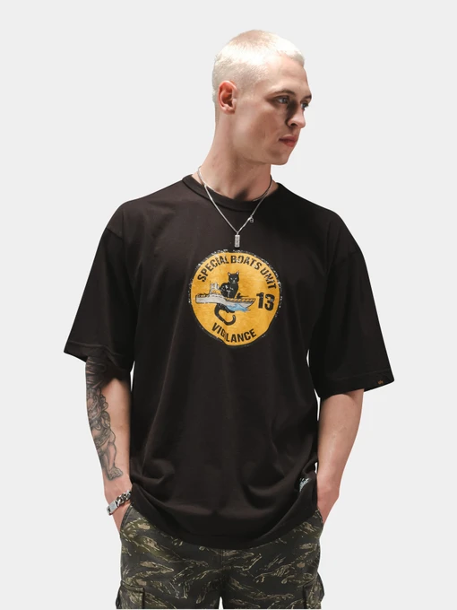 Футболки и поло Alpha Industries RELAXED BLACK CAT TEE модель UTO56000PK_001 Фото